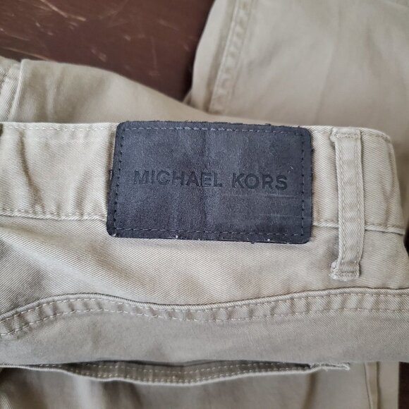 MICHAEL KORS MENS Parker Slim-Fit Stretch-Twill Pants 30/32 - Picture 8 of 9